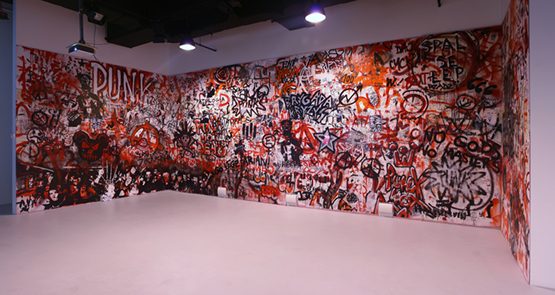 Greg Brat, GBRT, Punk's Not Dead, painting, installation, graffiti, wall, art